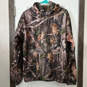 Camouflage Ridge Hunter Windproof Fleece Hoodie Mens Size Small